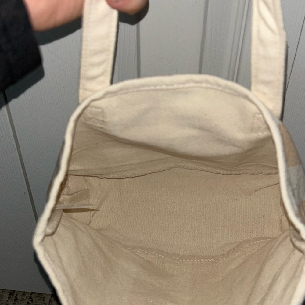Summer Fridays Beige and Cream Striped Tote - Picture 3 of 3